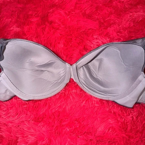 Cacique Lace Gray Floral Underwire Lightly Lined Full Coverage Bra - Picture 6 of 8